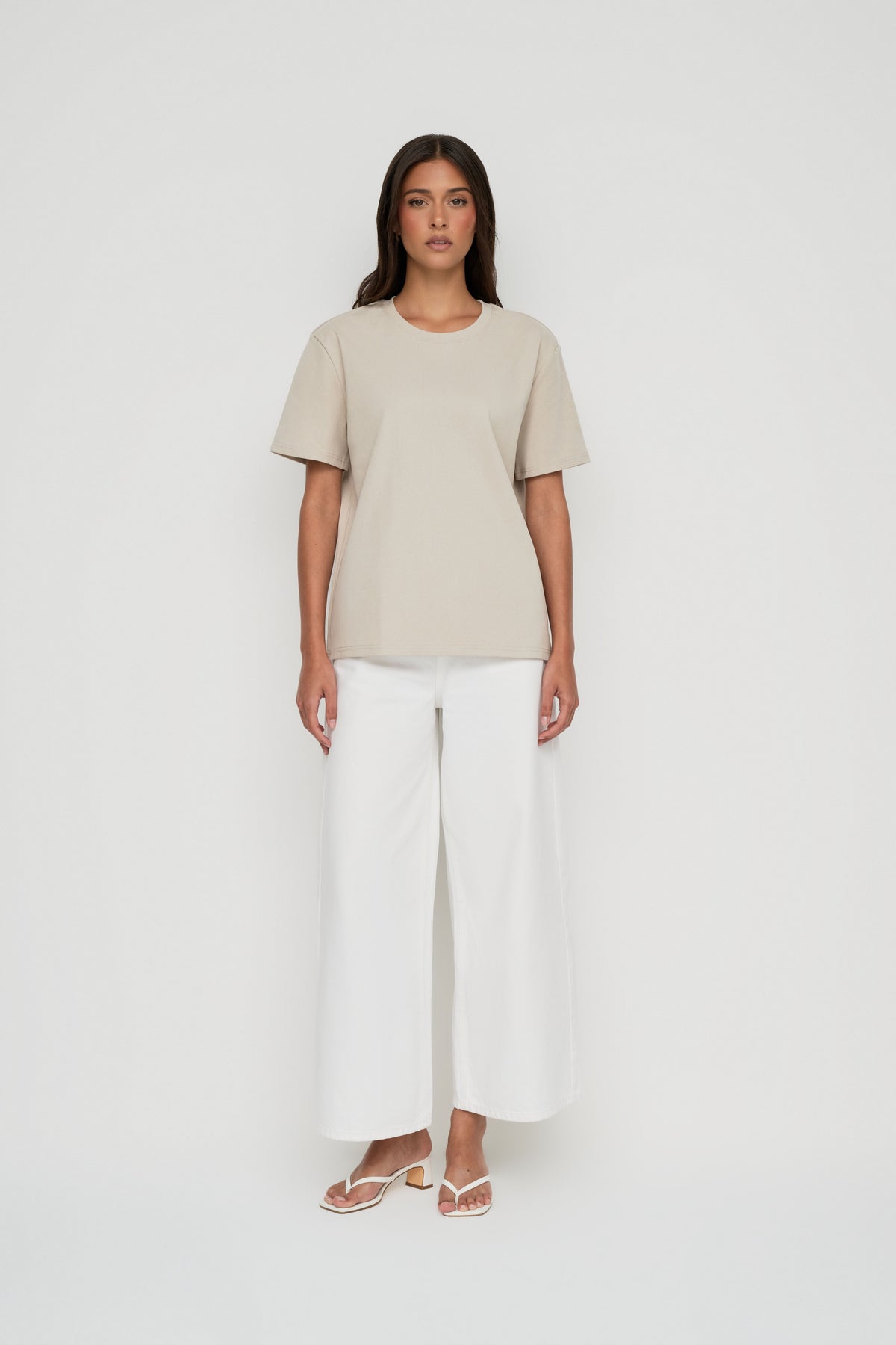 Core Cotton Oversized Tee - Dove