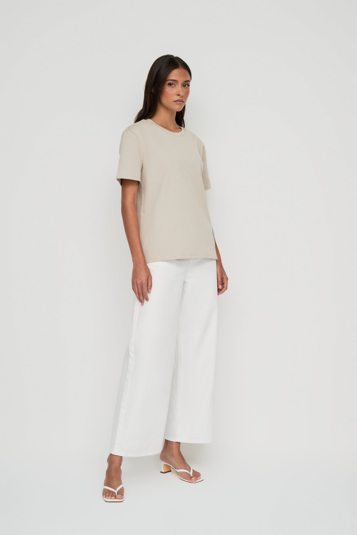 Core Cotton Oversized Tee - Dove