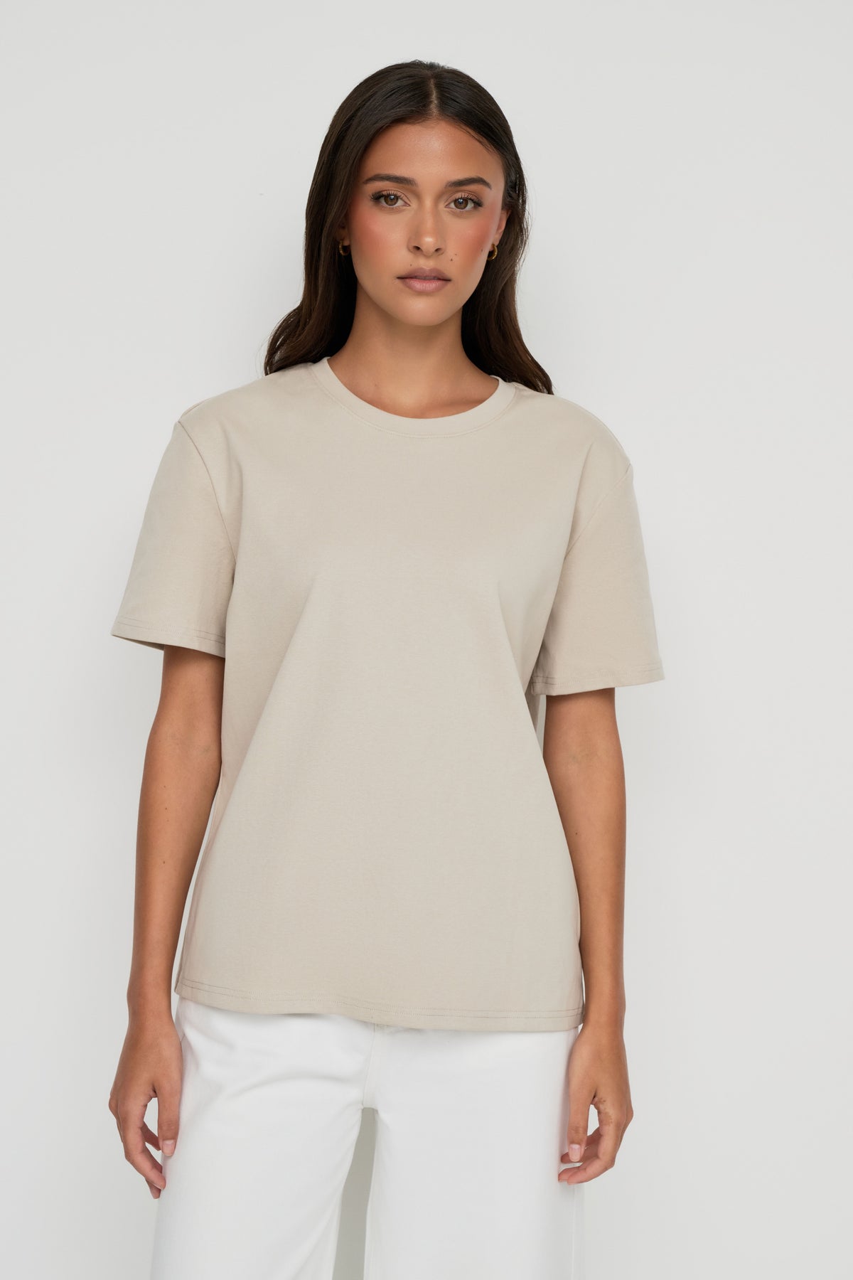 Core Cotton Oversized Tee - Dove