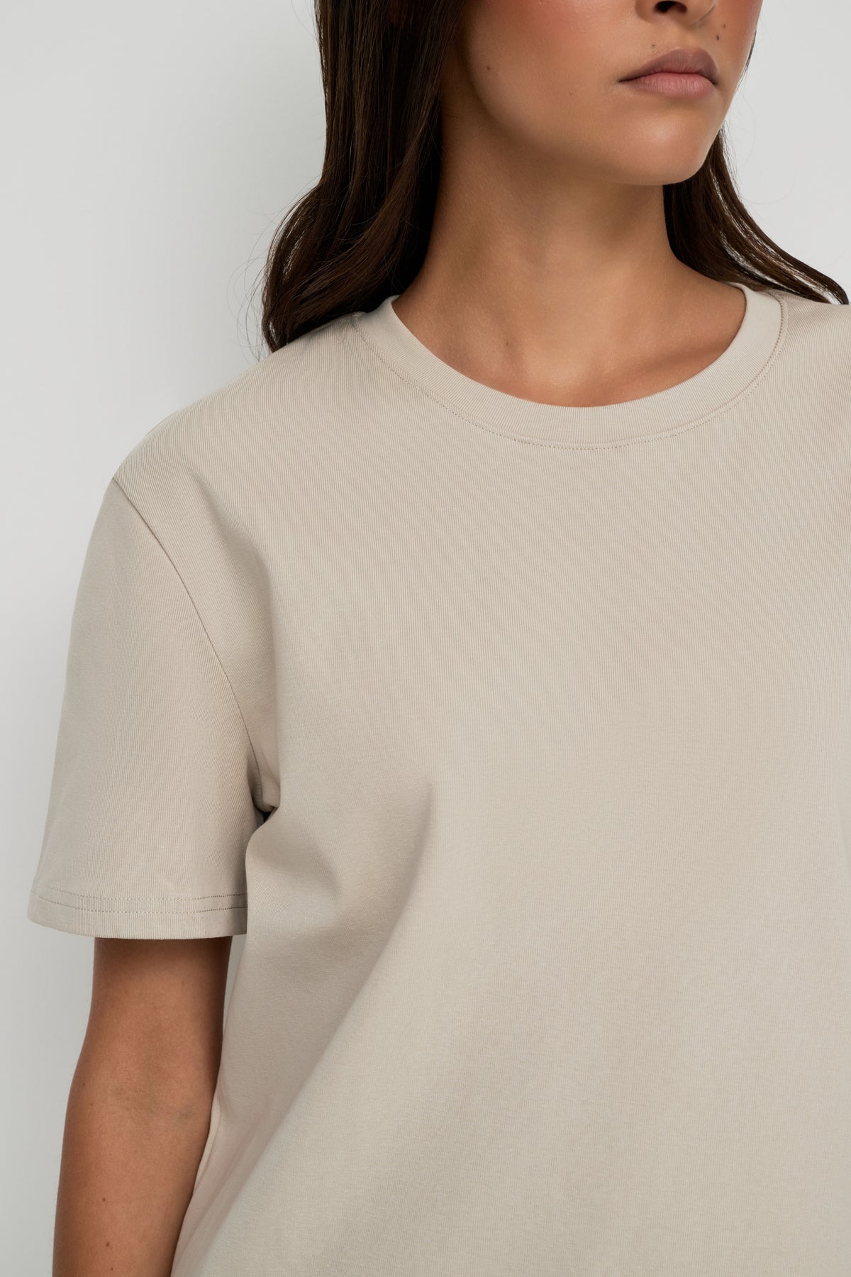 Core Cotton Oversized Tee - Dove