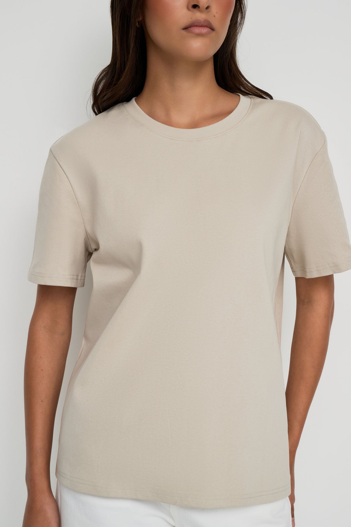 Core Cotton Oversized Tee - Dove