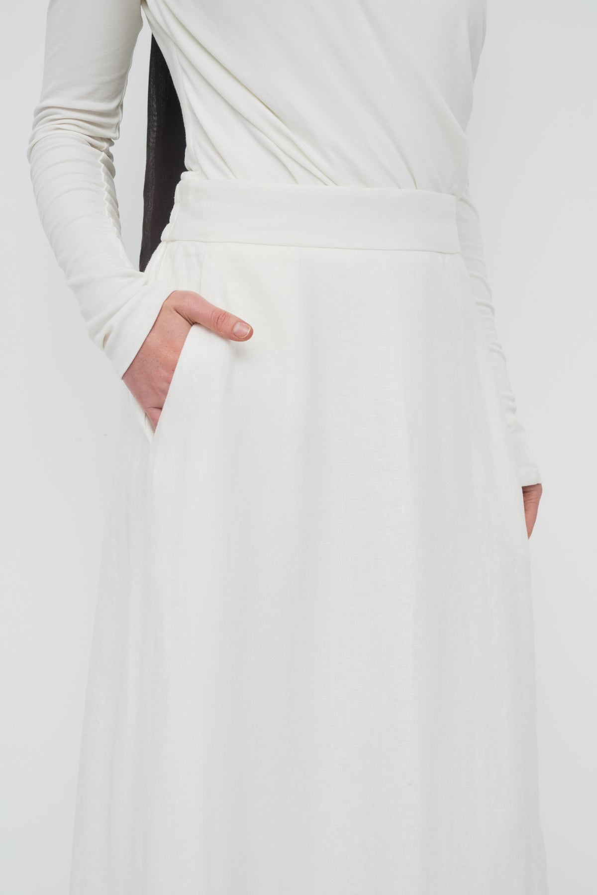 Anaya Maxi Skirt - Powder White