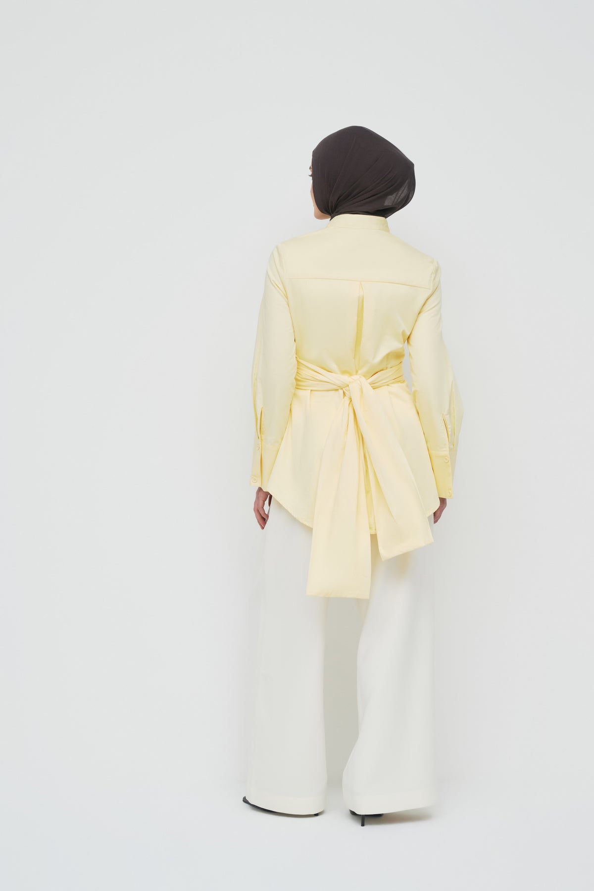 Crossover Cotton Shirt - Buttermilk