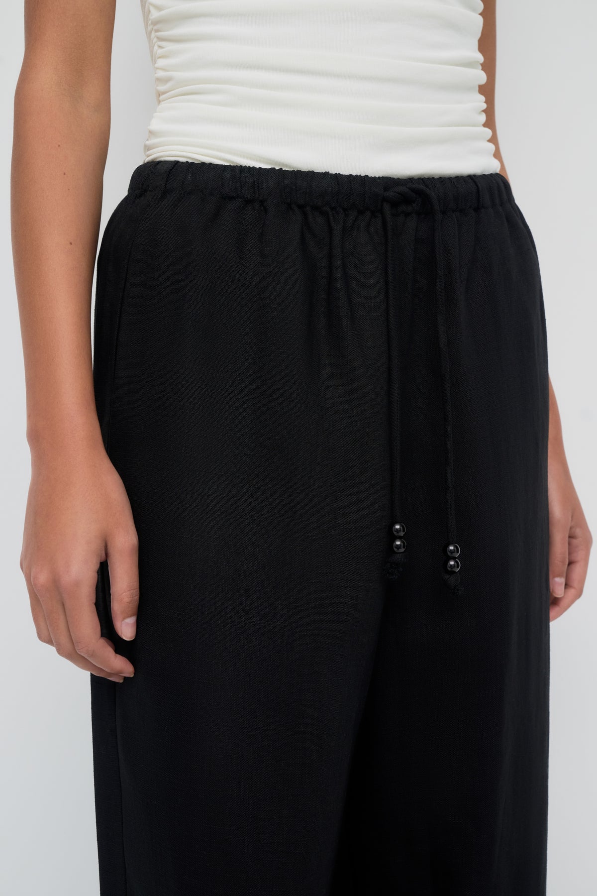 Gianna Wide Leg Pants - Midnight Black