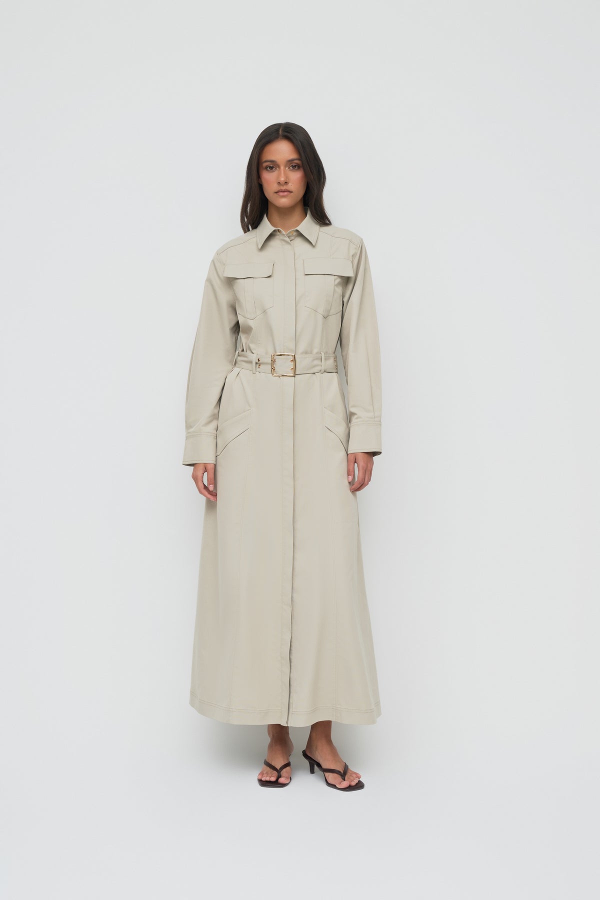 Hemp Cargo Dress - Taupe
