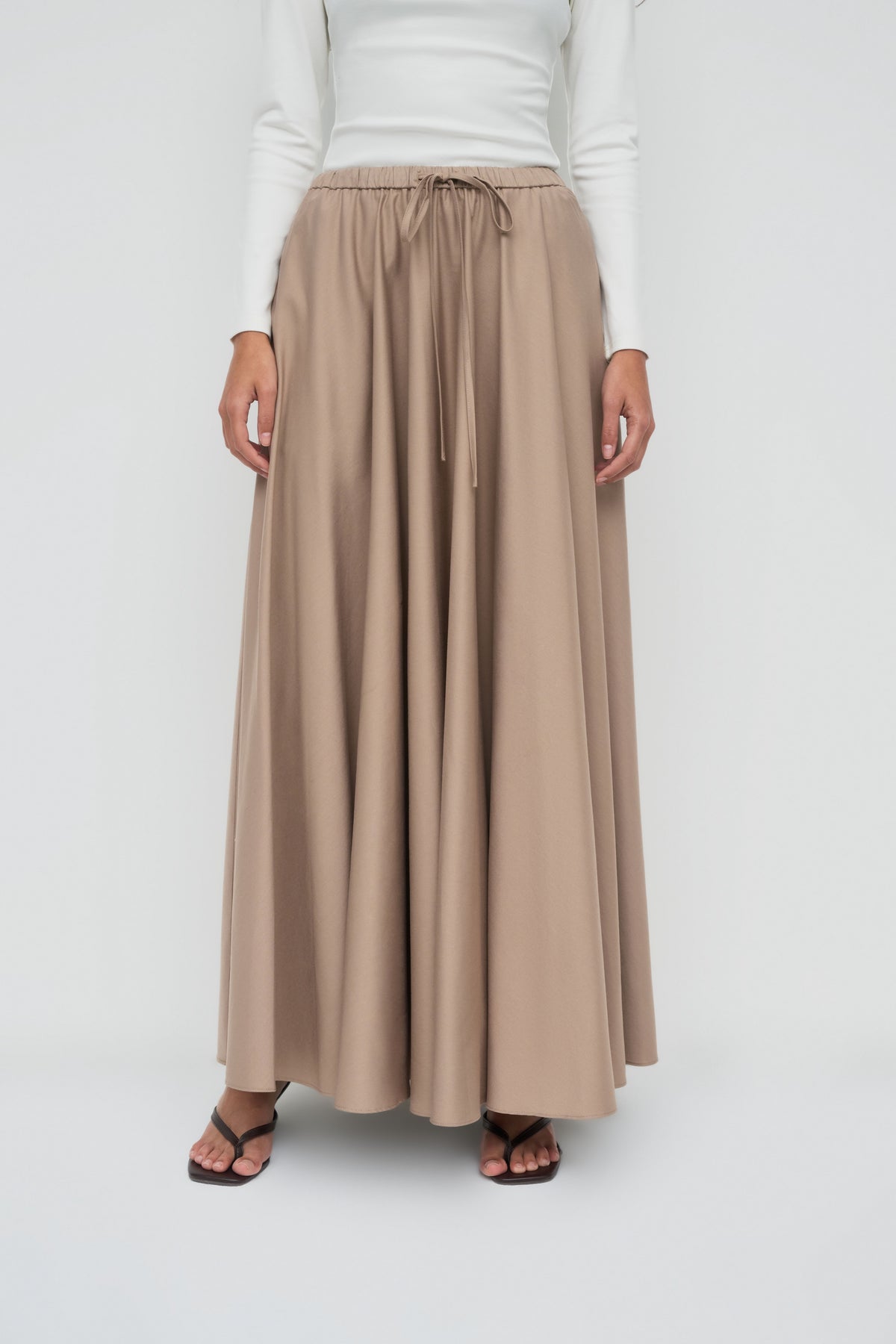 Azrina Maxi Skirt - Taupe