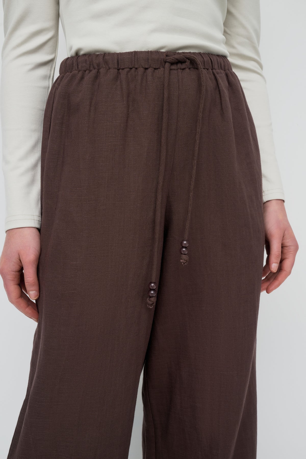 Gianna Wide Leg Pants - Chocolate