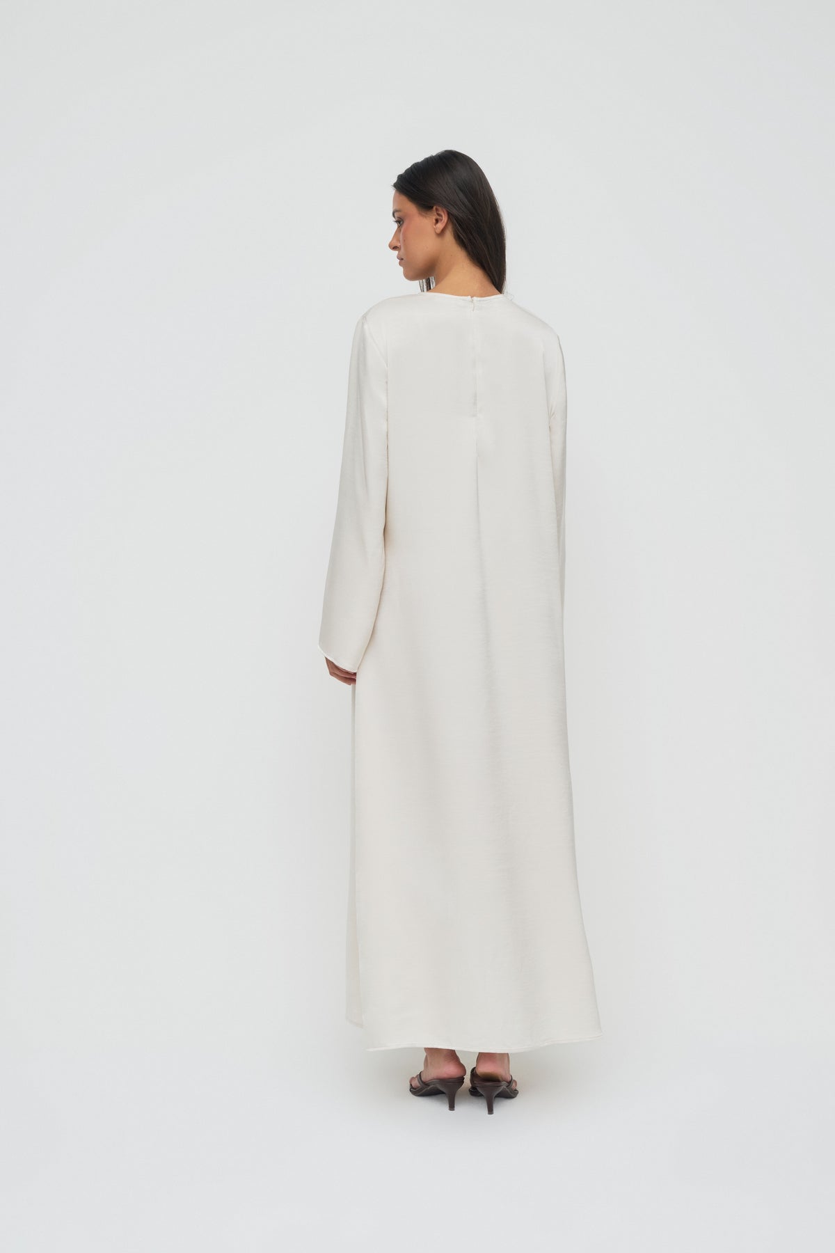 Saylor Satin Slip Dress - Oyster
