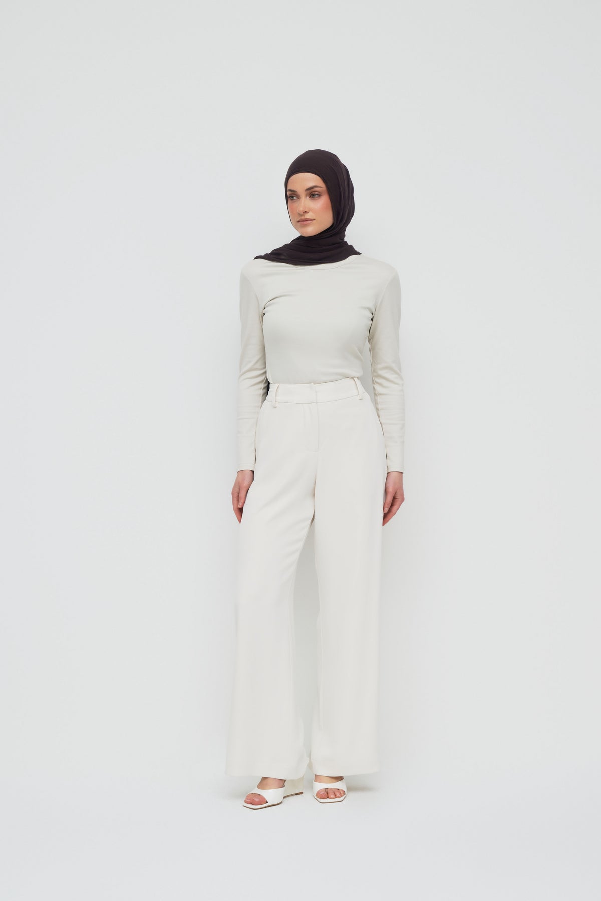 Giselle High Waist Pants - Ivory