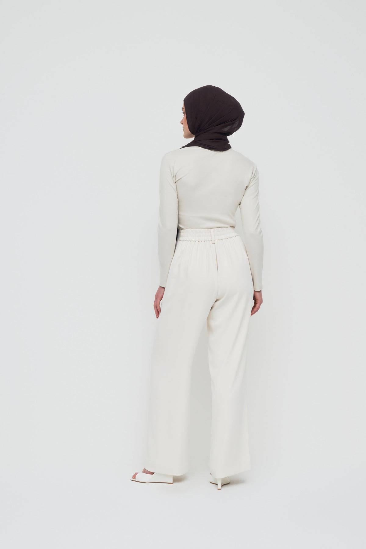 Giselle High Waist Pants - Ivory