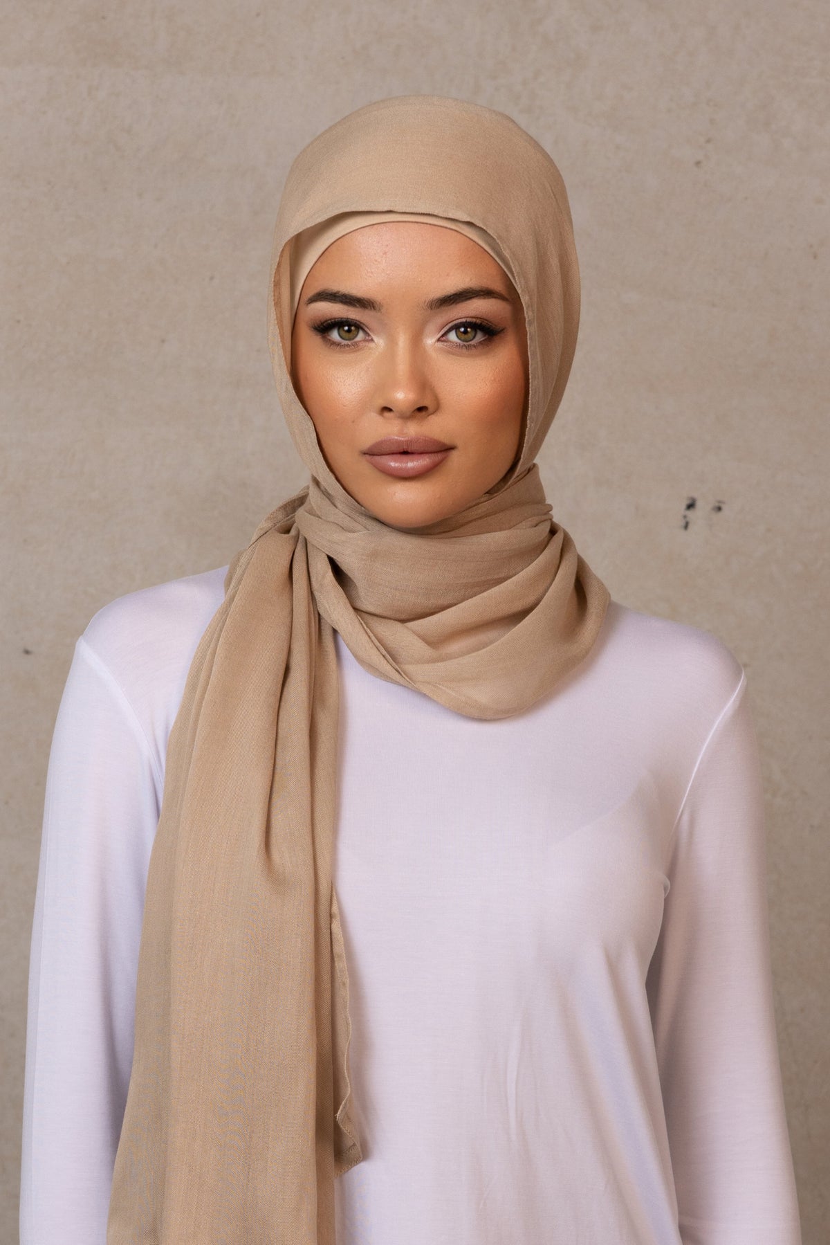 Double Stitched Modal Hijab Set - Doeskin