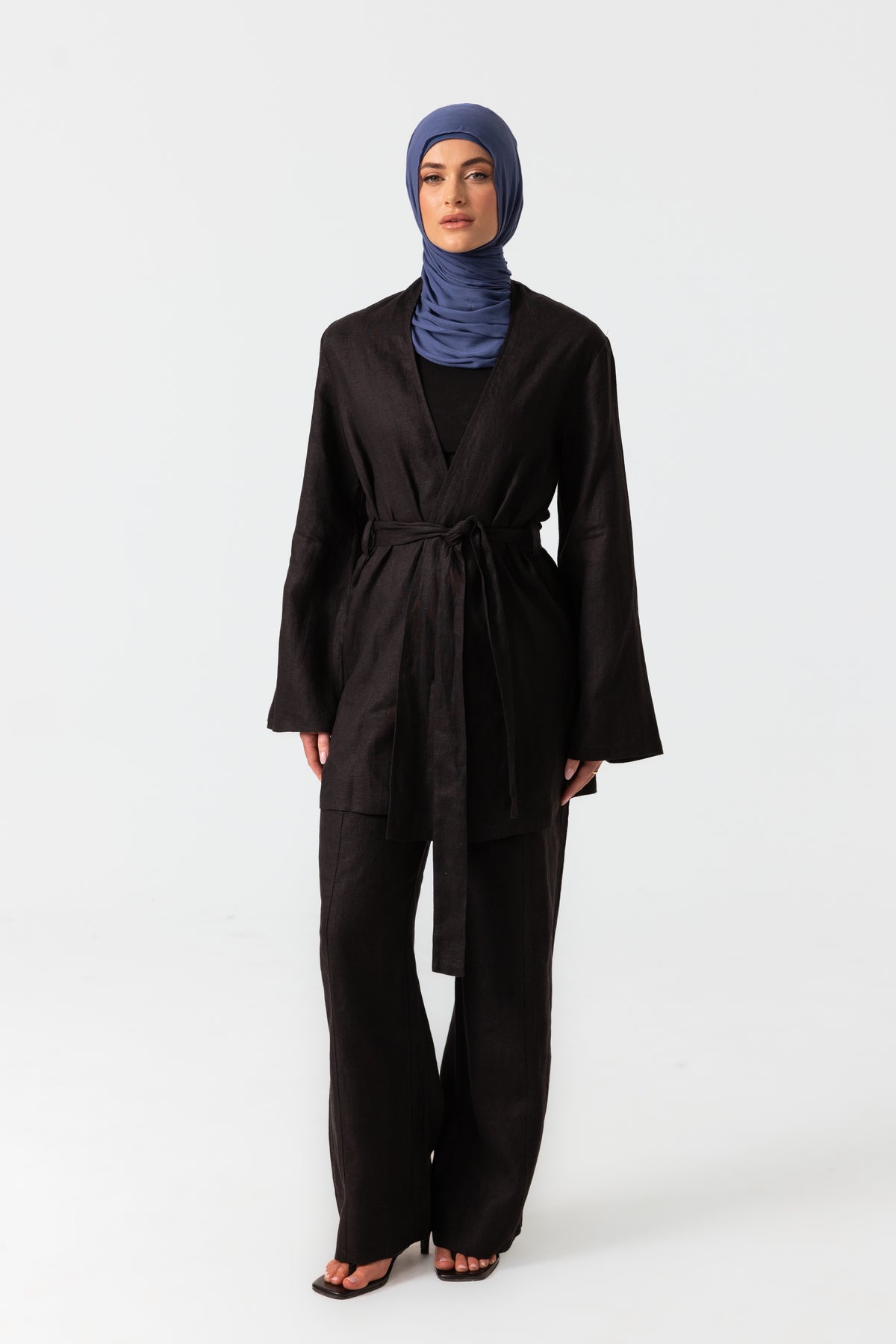 Anaya Open Blouse - Black