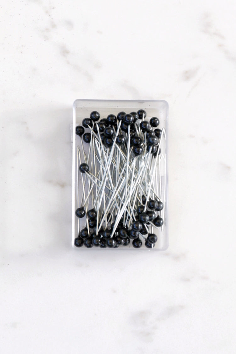 Round Headed Pins - Black